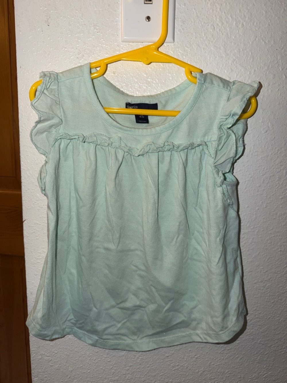 GAP Mint Ruffle Sleeve Tank Top